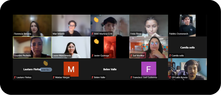 Encuentro virtual de Voolkia con jóvenes de Fundación Empujar