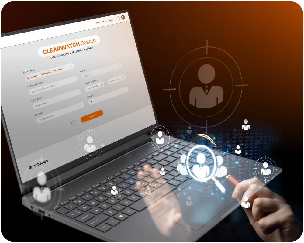 Plataforma ClearWatch Search para la detección inteligente de PEP y sanciones globales